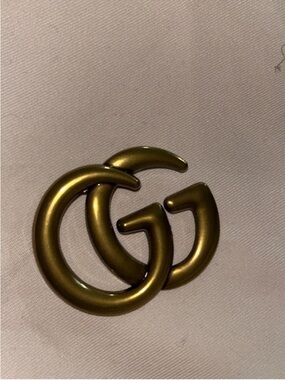 Gucci Double G Emblem in Brass Gold Tone